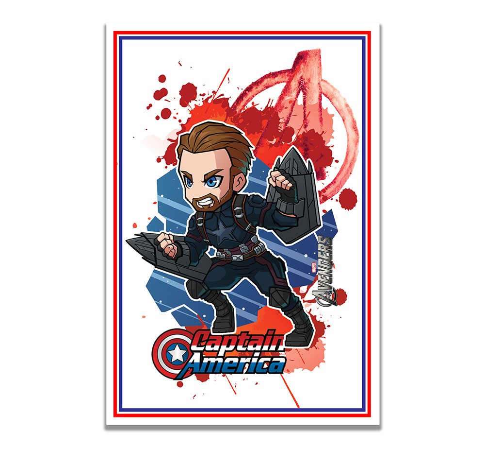 Captain America Doodle Poster