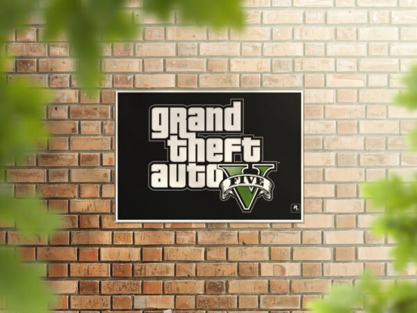 GTA V Logo Poster Mockup