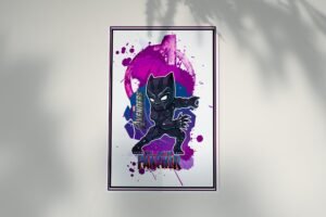 Black Panther Doodle Poster