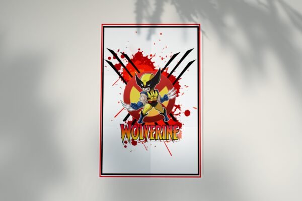 Wolverine Doodle Poster Mockup