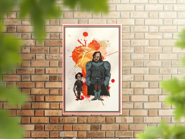 Arya Stark and Mountain Poster Mockup