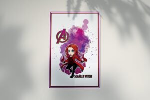 Wanda Scarlet Witch Doodle Poster