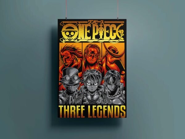 One Piece Three Legends Poster Mockup