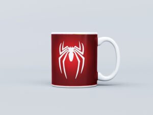 Marvel Spider Logo Printed Ceramic Mug | Coffee Mug | Tea Mug | Designer Mug | 330 ml