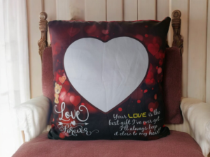 Customized Heart Shape Pillow Photo Print