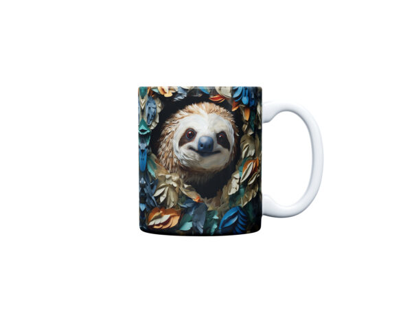 3D Enchanted Forest Sloth Ceramic Coffee Mug